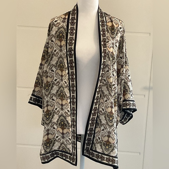 ***Max Studio*** Boho Open Kimono Paisley coverup . - Picture 3 of 8